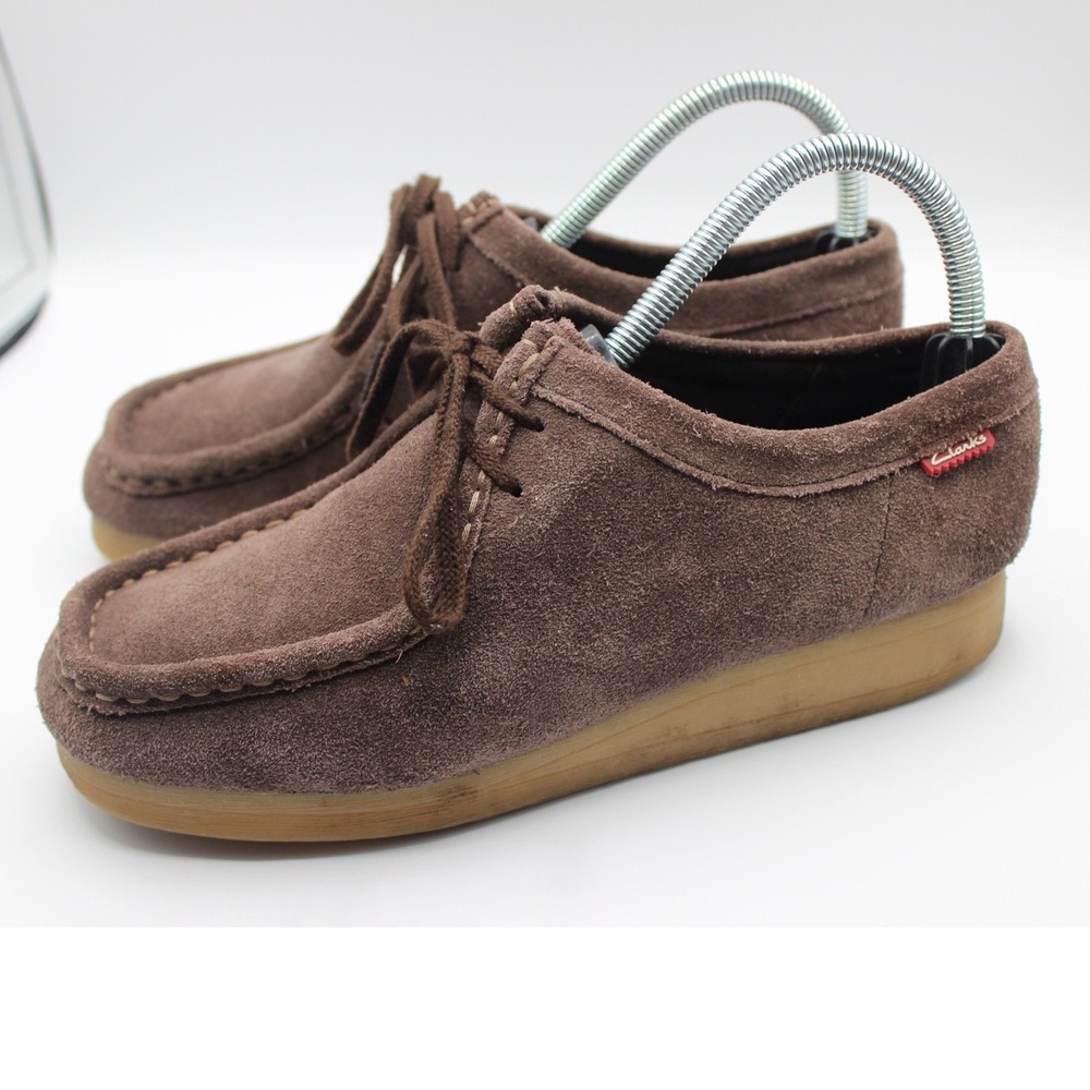 Clarks Collection Womens Brown Suede Wallabee Moccasin Loafers 7.5 M